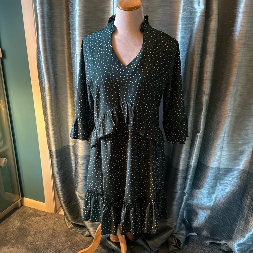 Green Polka Dit Dress